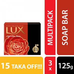 Lux Soap Bar Hypnotic Rose 125g×3 Multipack-0