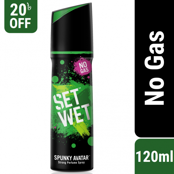 Set Wet No Gas Perfume Body Spray Deodorant Spunky Avatar – 120ml
