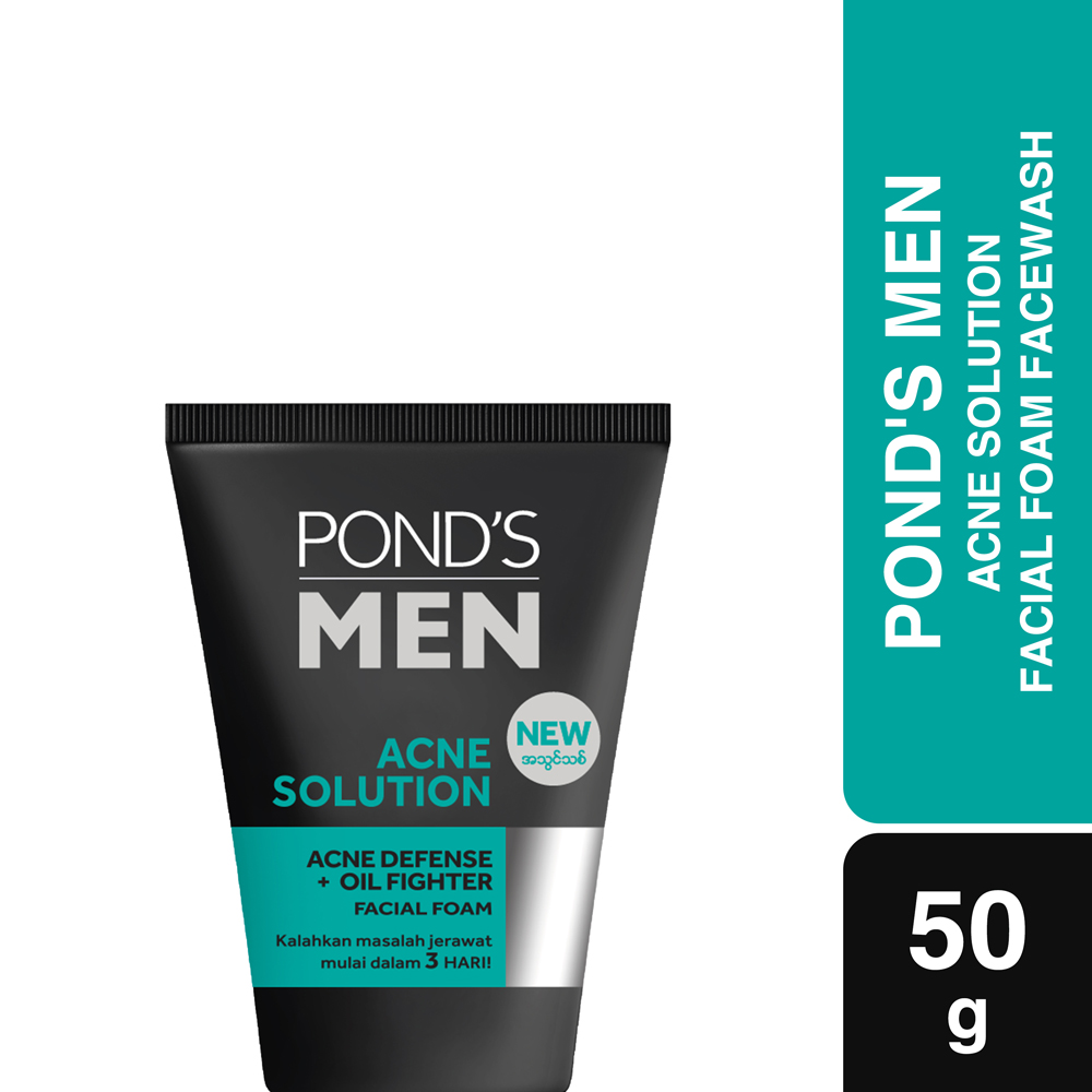 Pond’s Men Facewash Acne Solution Facial Foam 50g