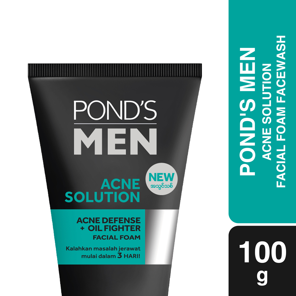 Pond’s Men Facewash Acne Solution Facial Foam 100g
