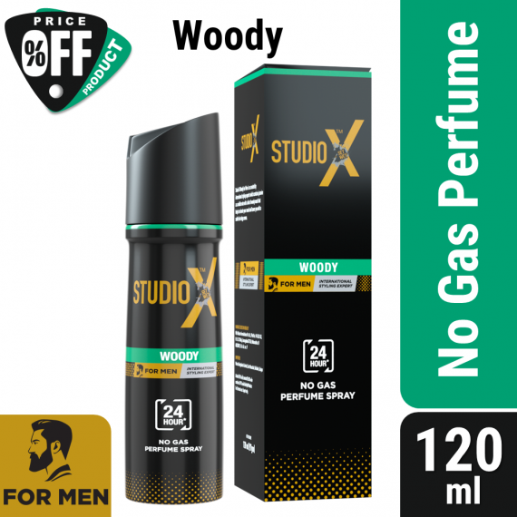Studio X Woody No Gas Perfume Spray for Men 120ml