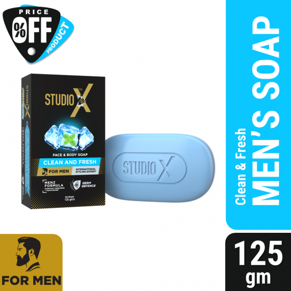 Studio X Clean _ Fresh Soap for Men 125gm