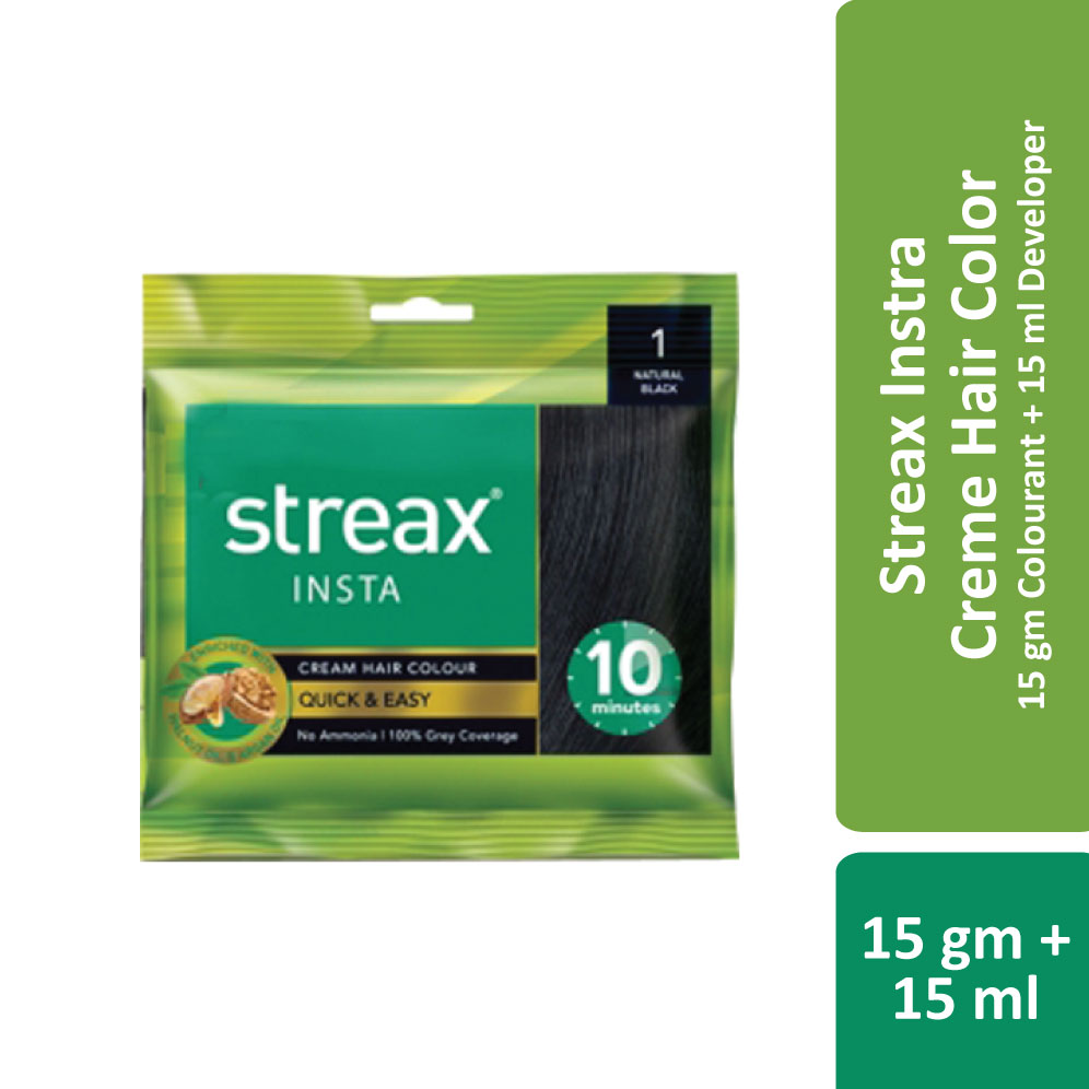 Streax Insta Natural Black Hair Color Cream – Shajgoj