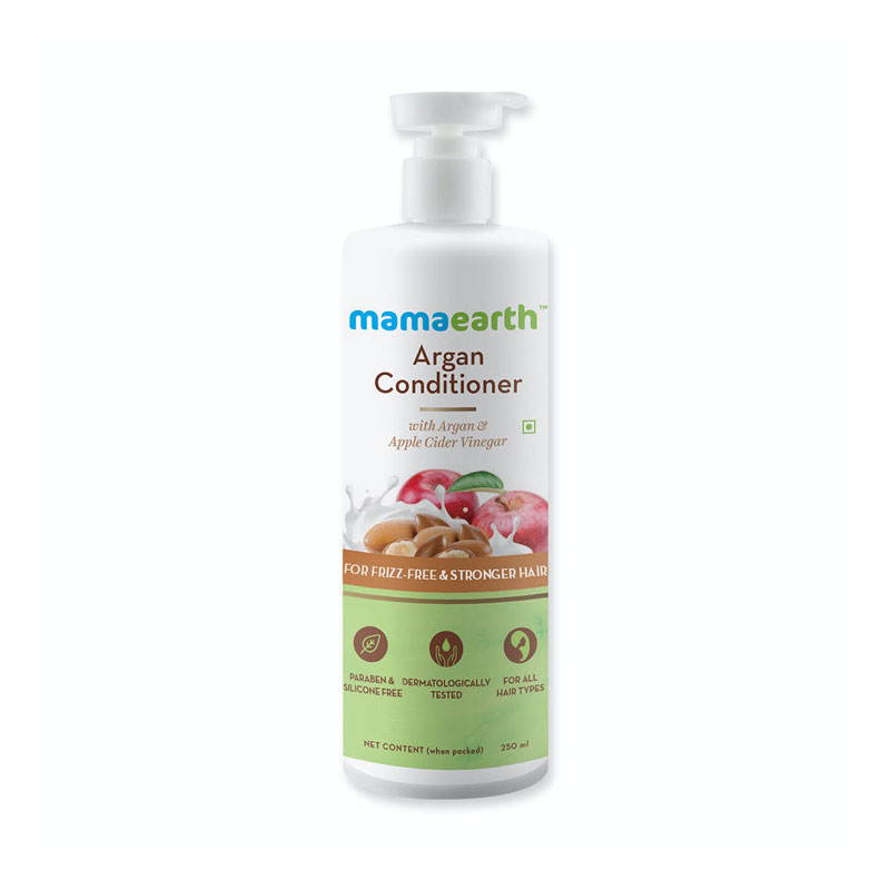 Mamaearth argan conditioner with argan & apple cider vinegar for frizz-free  and stronger hair – Shajgoj