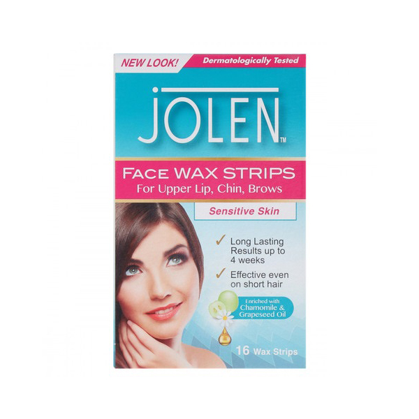 Jolen Face Wax Strips Sensitive Skin 16 Wax Strips – Shajgoj