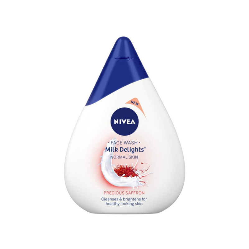 NIVEA Face Wash Milk Delights Precious Saffron for Normal Skin