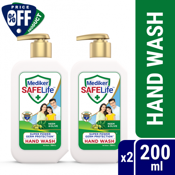 Mediker SafeLife Hand Wash Pump Combo Pack (200ml X 2pcs)