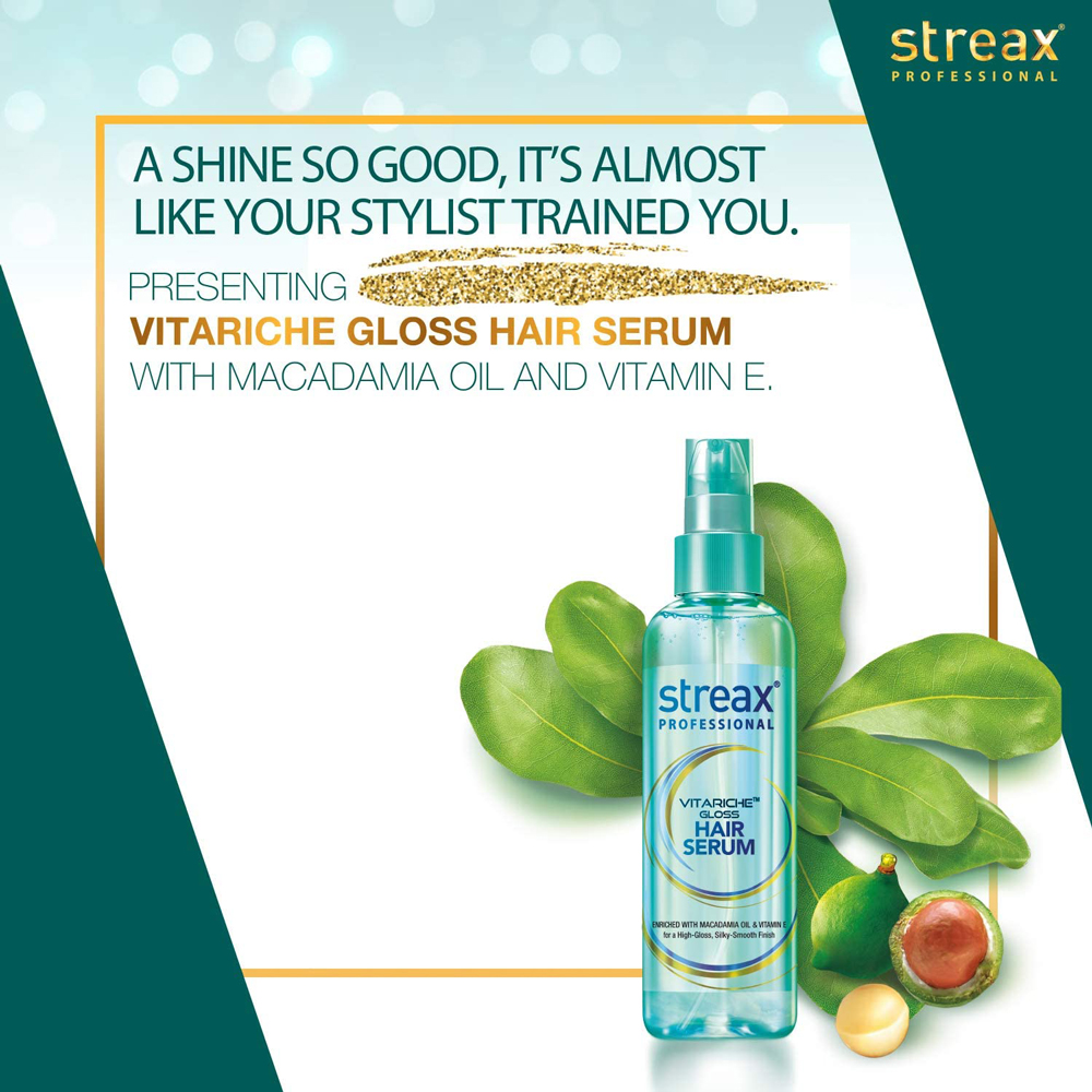 Streax Professional Vitariche Gloss Hair Serum (Pack Of 3): Buy Streax  Professional Vitariche Gloss Hair Serum (Pack Of 3) Online at Best Price in  India | Nykaa