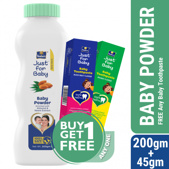 Parachute Just for Baby – Baby Powder 200g (Toothpaste Free)