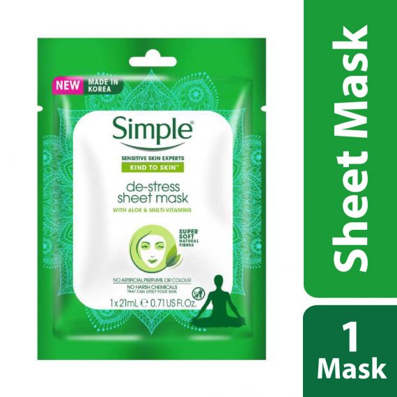 Simple Kind to Skin Sensitive Skin Experts de-stress Sheet Mask(1)_sku19808