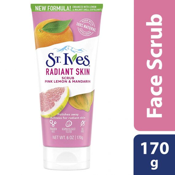 St.-Ives-Radiant-Skin-Face-Scrub-with-Pink-Lemon-&-Mandarin-Orange