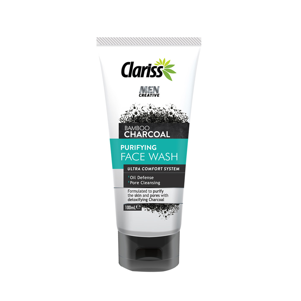 Clariss Purifying Face Wash For Men Bamboo Charcoal