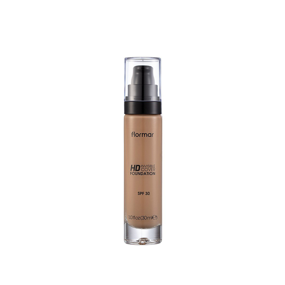 Flormar Invisible Cover HD Foundation SPF 30 120 Honey