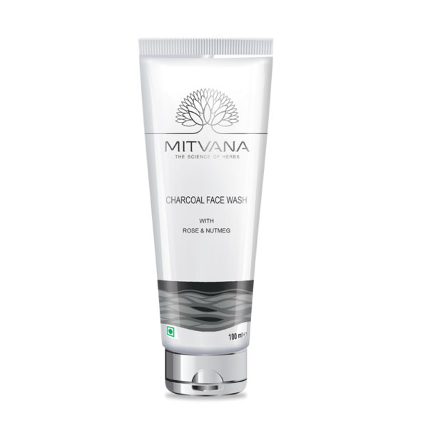 Mitvana Charcoal Face Wash With Rose & Nutmeg