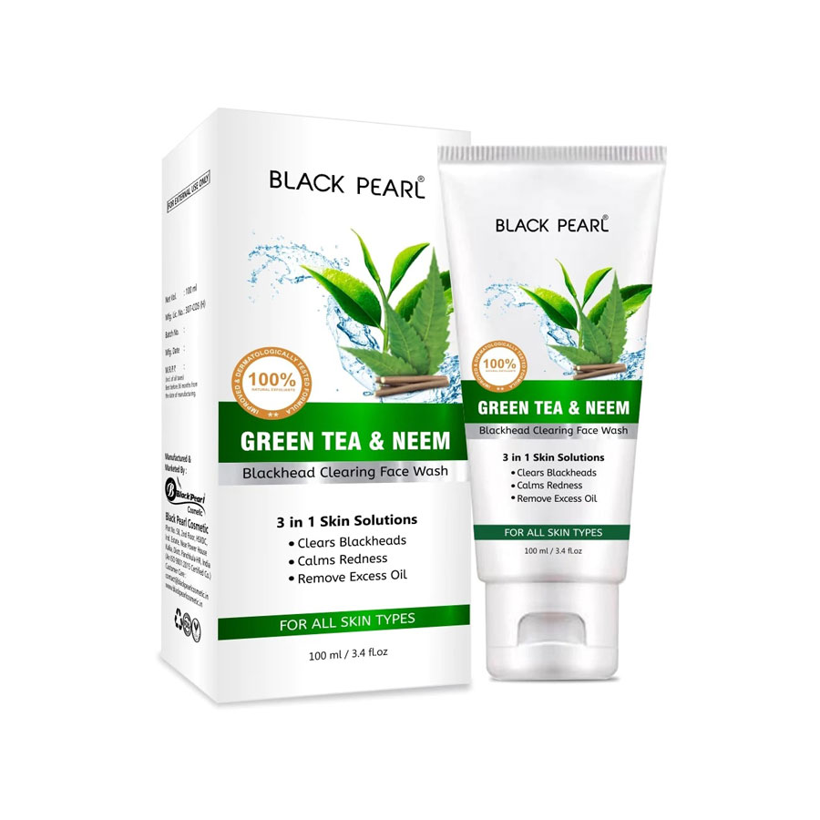 Black Pearl Green Tea & Neem Face Wash