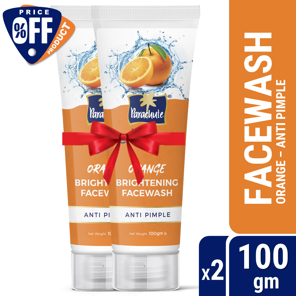 Parachute Skinpure Orange Brightening Facewash (Anti Pimple) Double Pack (100Gm X 2)