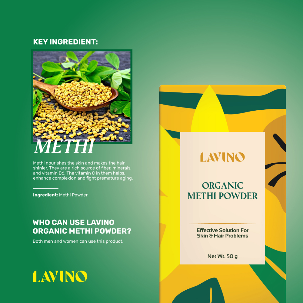 Lavino Organic Methi Powder - 50Gm Lavino Organic Methi Powder 2 1