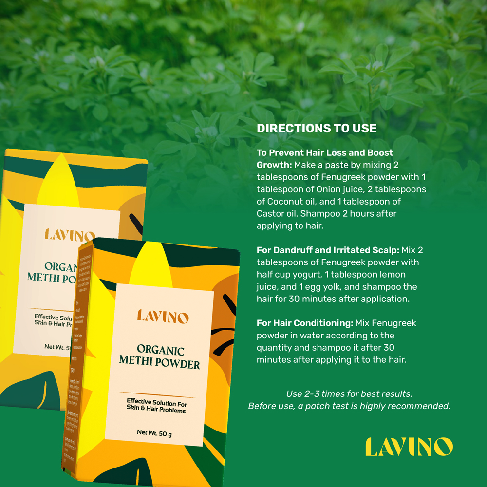 Lavino Organic Methi Powder - 50Gm Lavino Organic Methi Powder 4 1