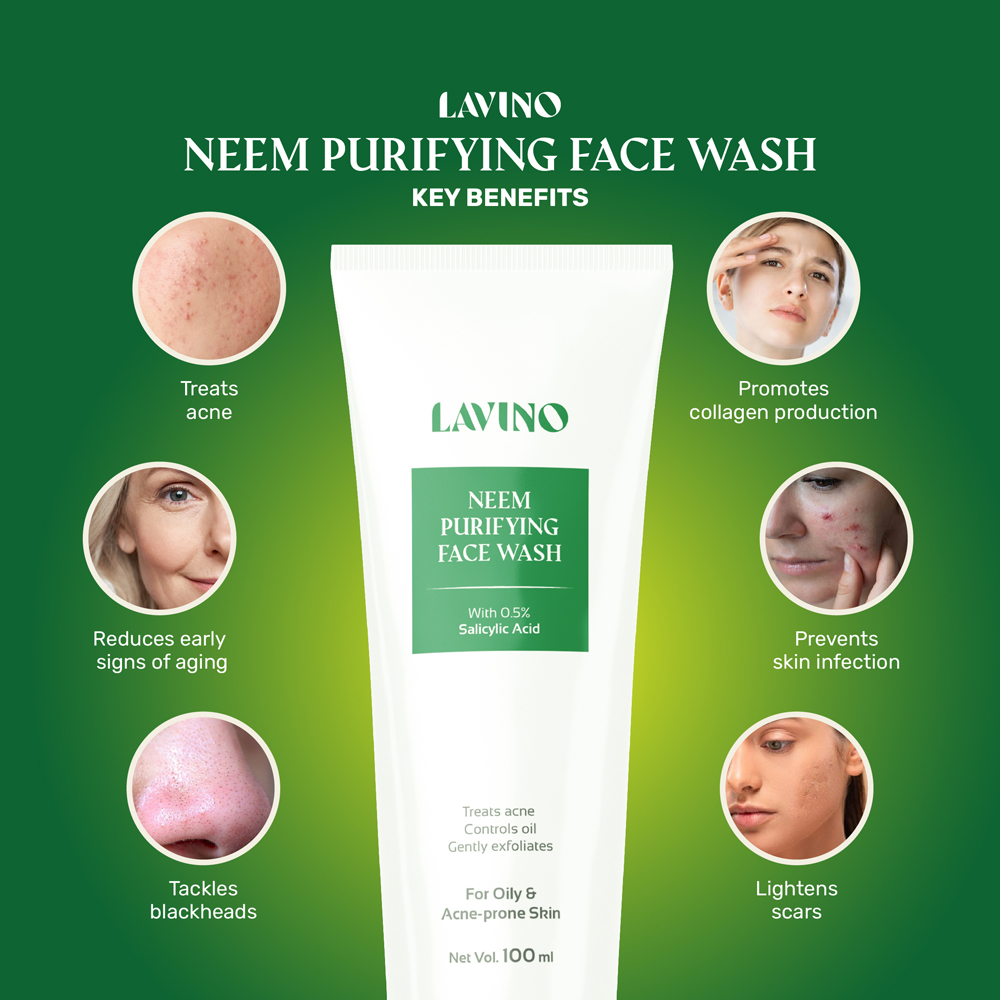 Lavino Neem Purifying Face Wash With 0.5% Salicylic Acid - 100Ml Lavino Neem Purifying Face Wash With 0.5 Salicylic Acid 3