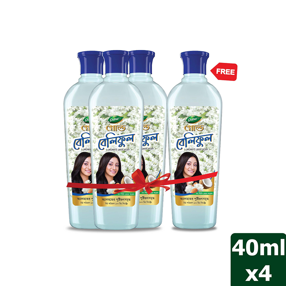 Dabur Gold Beliphool Non-Sticky Coconut Hair Oil 40 ml (Buy 3 Get 1 Free)