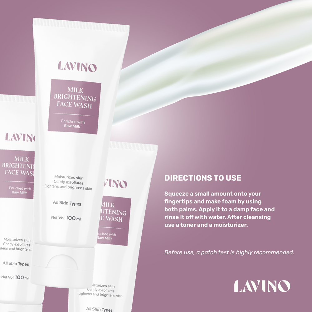 Lavino Milk Brightening Face Wash - 100Ml Lavino Milk Brightening Face Wash 4