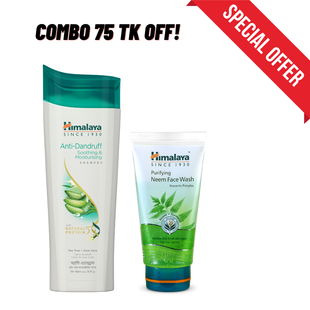 Buy Anti Dandruff shampoo SM 180 ml and Himalaya’s Purifying Neem Face Wash 150 ml to Get 75tk Cash Discount