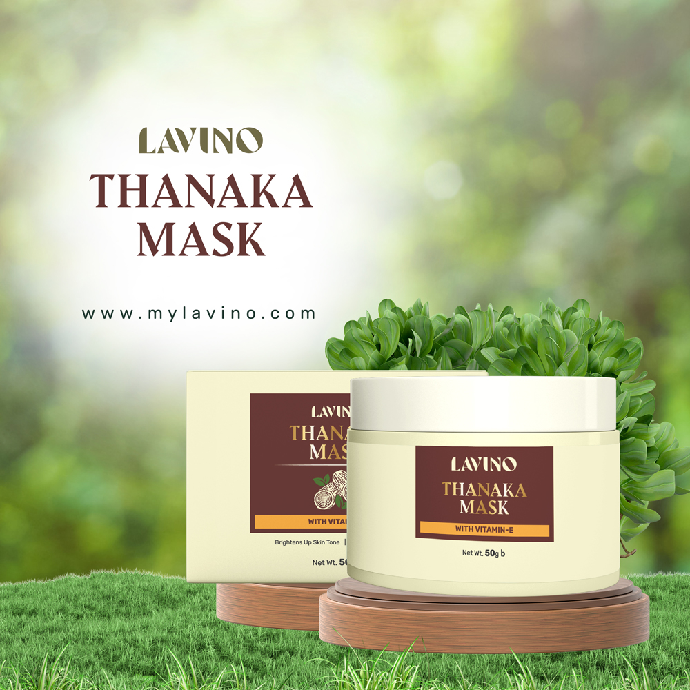 Lavino Thanaka Mask With Vitamin E - 50G Lavino Thanaka Mask A Content Multani Sku25817 1