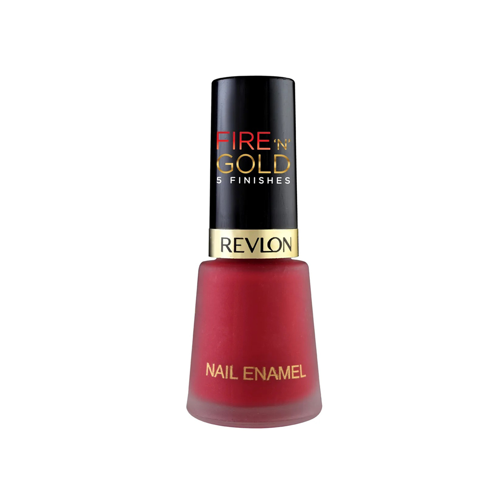 Revlon Fire N Gold Nail Enamel- Red Matte