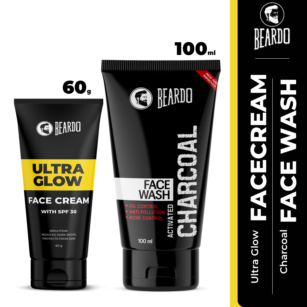 Beardo Combo – Ultra Glow Face Cream 60g & Activated Charcoal Face Wash 100ml