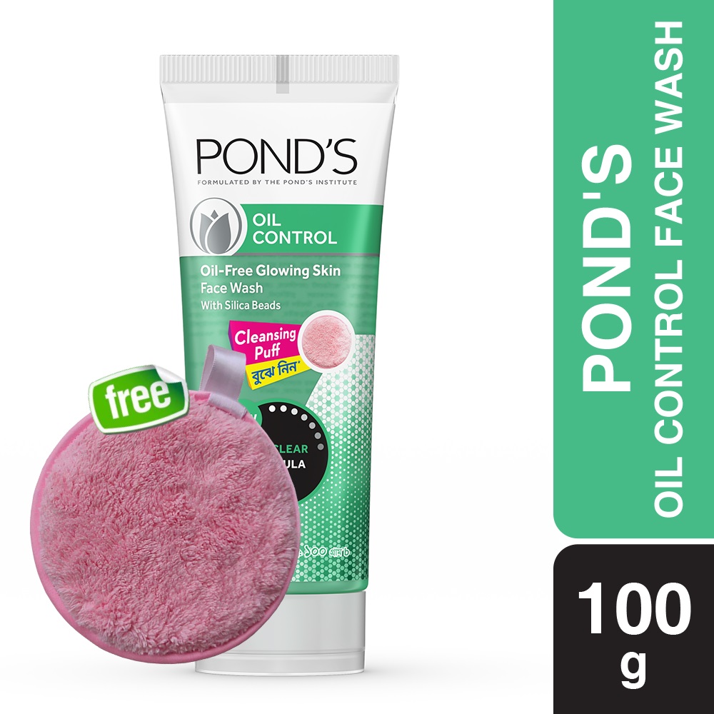 Buy Pond’s Face Wash Oil Control 100g and Get Free Cleansing Puff